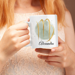 Virgo individualisierbarer Wasserfarbe Zodiac Desi Kaffeetasse