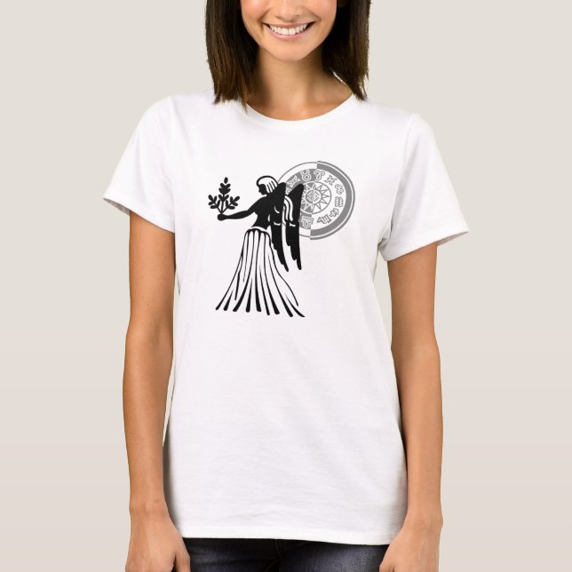 Virgo-Jungfrau im griechischen Stil T-Shirt (Vorderseite)