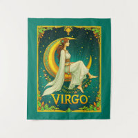 Virgo Maiden Sitzen auf dem Crescent Moon