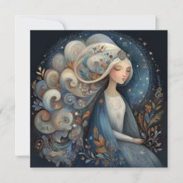 Virgo Maiden Zodiac Astrology Mystical Birthday Karte