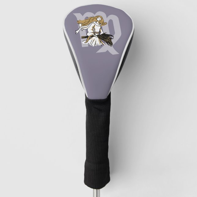 Virgo maiden zodiac Sternzeichen Astrologie Golf C Golf Headcover (Vorderseite)
