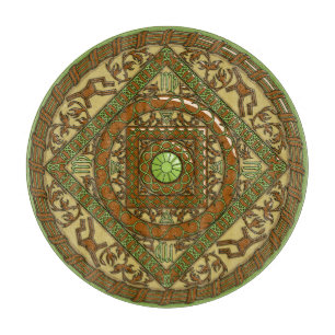 Virgo Mandala Glas Cutting Board Schneidebrett