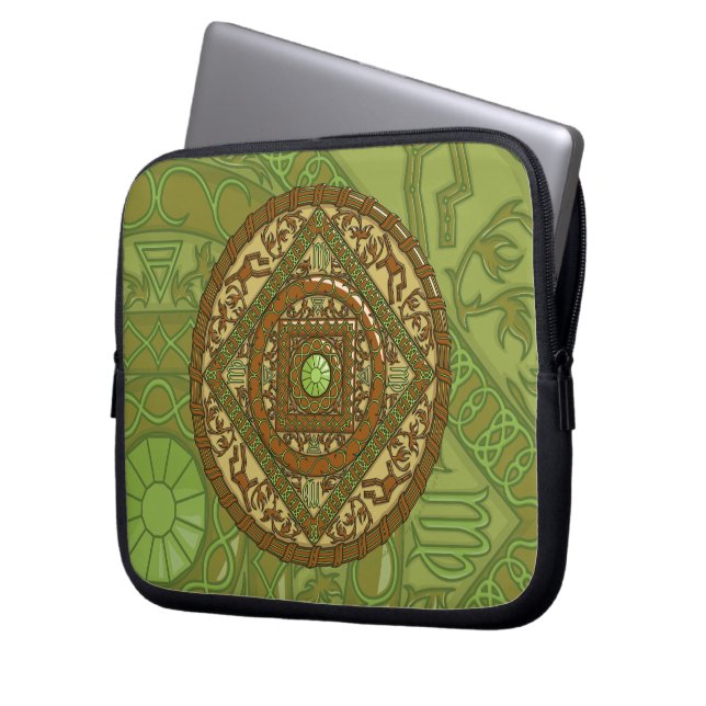 Virgo Mandala Laptop Case (Vorderseite Links)