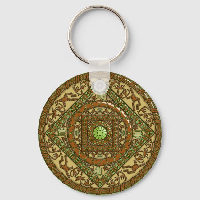 Virgo Mandala Schlüsselanhänger (Vorderseite)