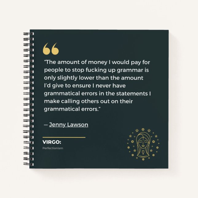 Virgo-Notebook Notizbuch (Vorderseite)