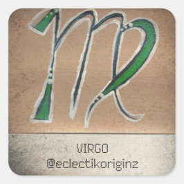 Virgo Quadratischer Aufkleber