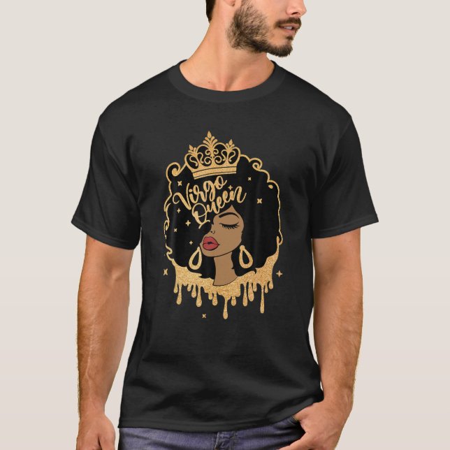 Virgo Queen | Afro Queen | Afrikanische Amerikaner T-Shirt (Vorderseite)