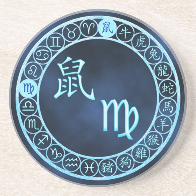 Virgo/Rat Getränkeuntersetzer (Vorne)