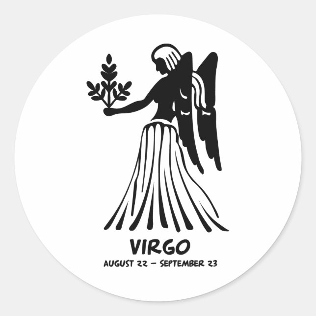 Virgo Runder Aufkleber (Vorderseite)