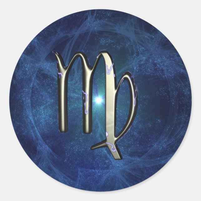 Virgo Runder Aufkleber (Vorderseite)