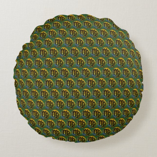 Virgo Rundes Kissen (Vorderseite)