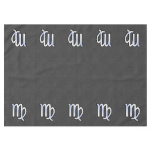 Virgo Sign auf Kohlenstoff-Faser-Print Tischdecke