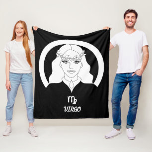 Virgo Silhouette Fleece Blanket