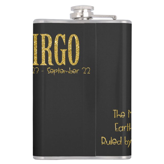 Virgo Star Sign Flachmann (Rückseite)
