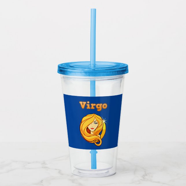 Virgo-Symbol  Acryltrinkbecher (Vorderseite)