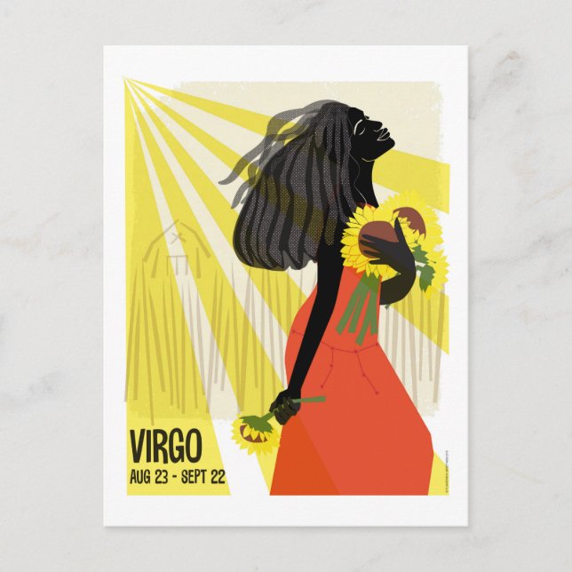 Virgo the Maiden Zodiac Postkarte (Vorderseite)