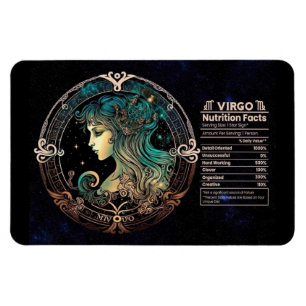 Virgo-Thematischer Nährwert Magnet