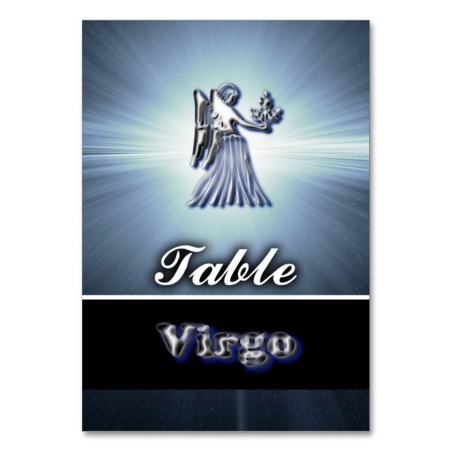 Virgo Tischnummer (Vorderseite)