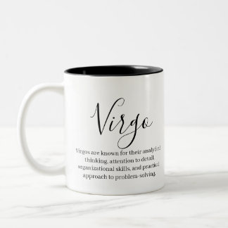 Virgo Tracks und Sternzeichen Zweifarbige Tasse