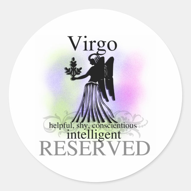 Virgo über Sie Runder Aufkleber (Vorderseite)