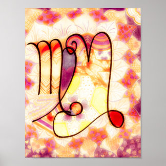 Virgo und Capricorn haben Zodiaka wunderschön mite Poster