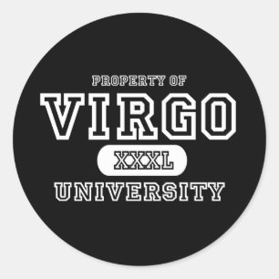 Virgo University Dark Runder Aufkleber