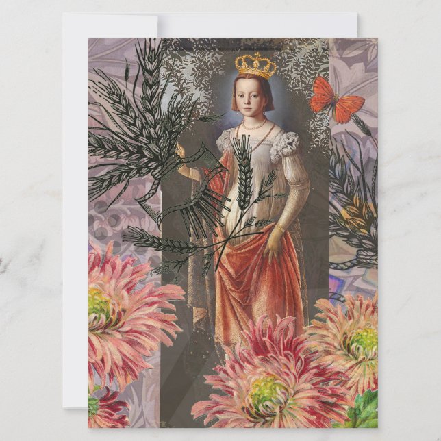 Virgo Woman Portrait Antique Colorful Rich (Vorderseite)