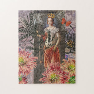 Virgo Woman Portrait Antique Colorful Rich