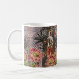 Virgo Woman Portrait Antique Colorful Rich Kaffeetasse