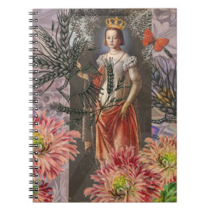 Virgo Woman Portrait Antique Colorful Rich Notizblock