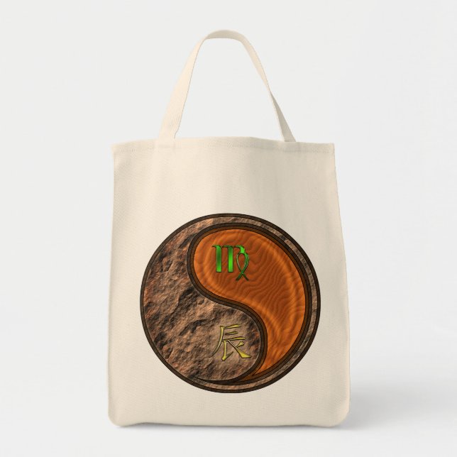 Virgo & Wood Dragon Tragetasche (Vorne)