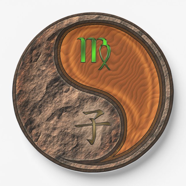 Virgo & Wood Rat Pappteller (Vorderseite)