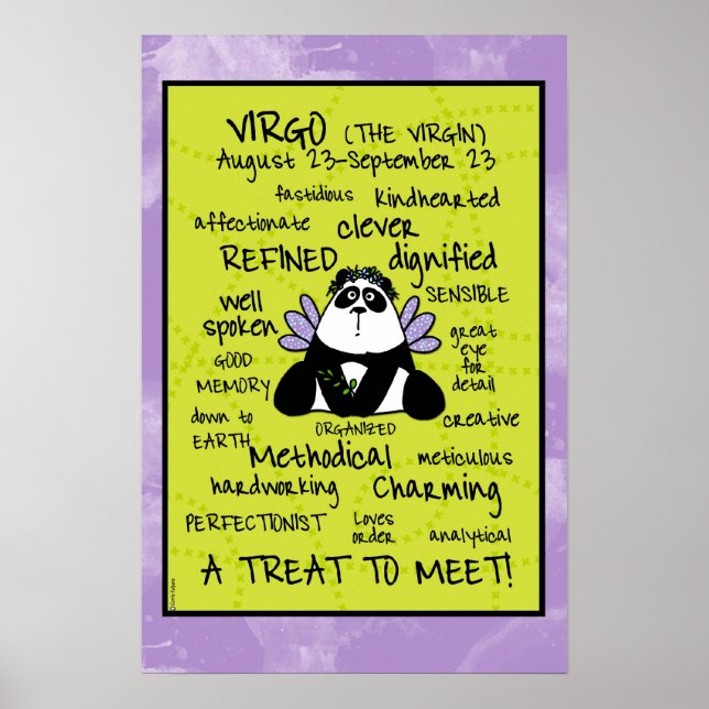 Virgo WordCloud-Poster Poster (Vorne)