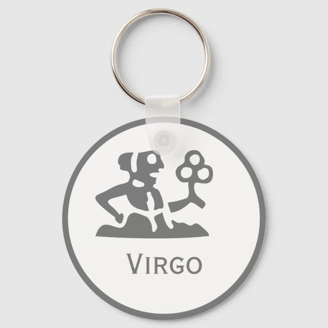 Virgo-Zeichen des Zodiac-Designs Schlüsselanhänger (Vorderseite)