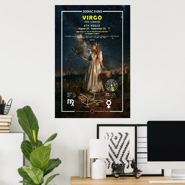 Virgo-Zeichen Poster (Heimbüro)