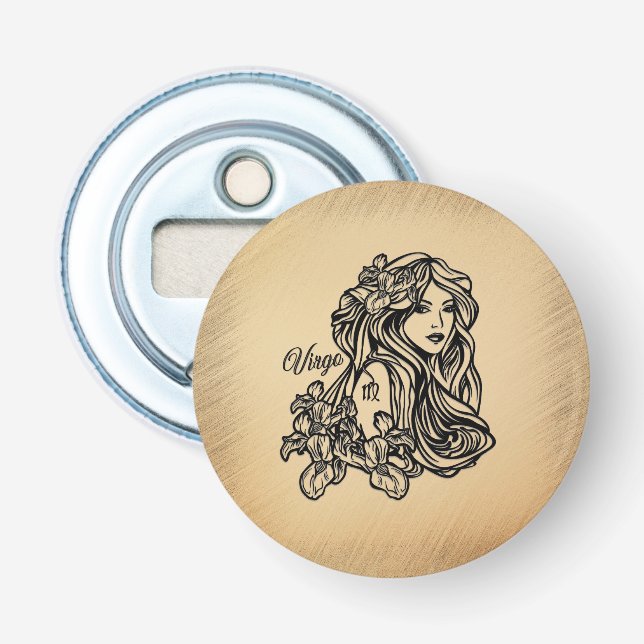 Virgo Zodiac Antique Look Flaschenöffner (Vorderseite)
