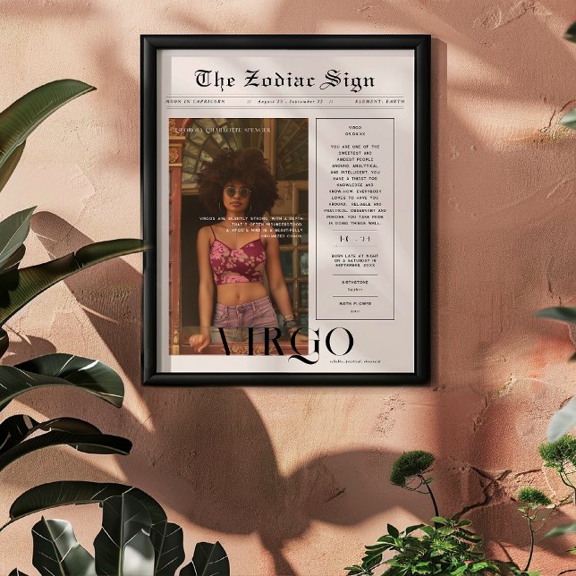 Virgo | Zodiac Astrology Foto Newspapier Poster (Von Creator hochgeladen)