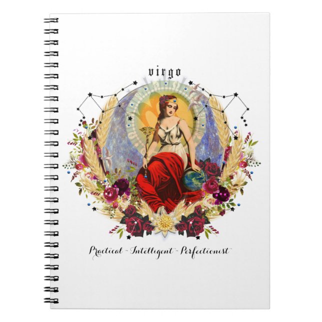Virgo Zodiac Birthday Notizblock (Vorderseite)