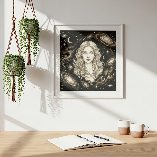 Virgo Zodiac Celestial Astrology Poster (Von Creator hochgeladen)