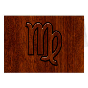 Virgo Zodiac Connexion en bois acajou