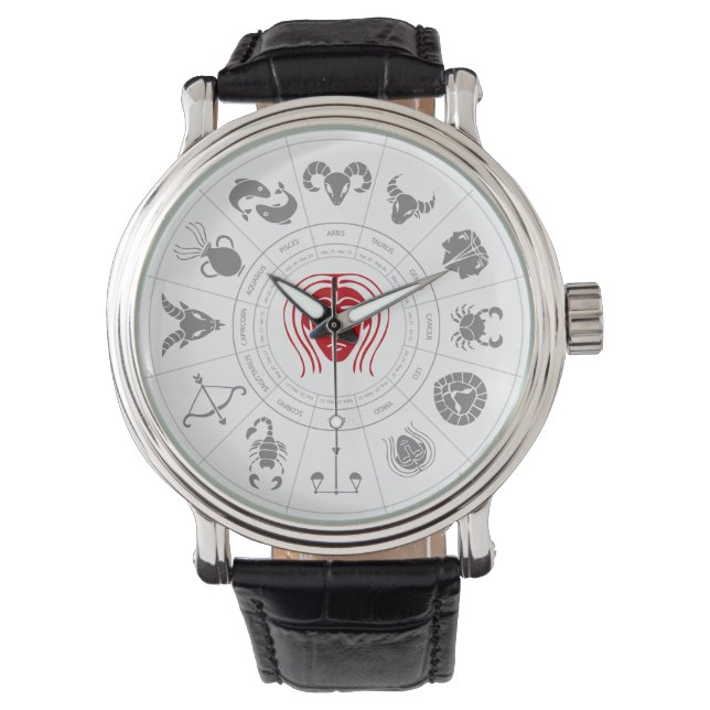 Virgo Zodiac Geburtstagsgeschenk Armbanduhr (Vorderseite)