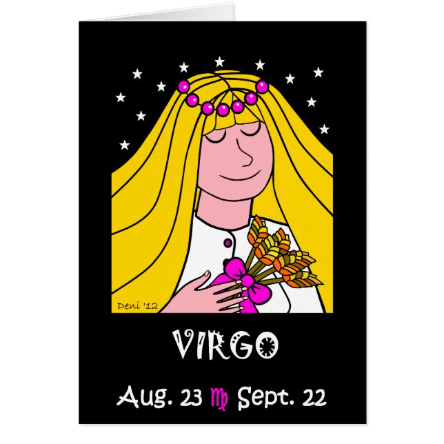 VIRGO - ZODIAC GREETING CARD (Devant)
