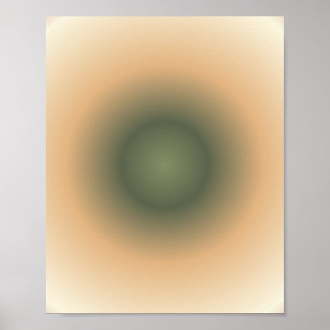 Virgo Zodiac, grünbraune Aura Gradient Poster (Vorne)