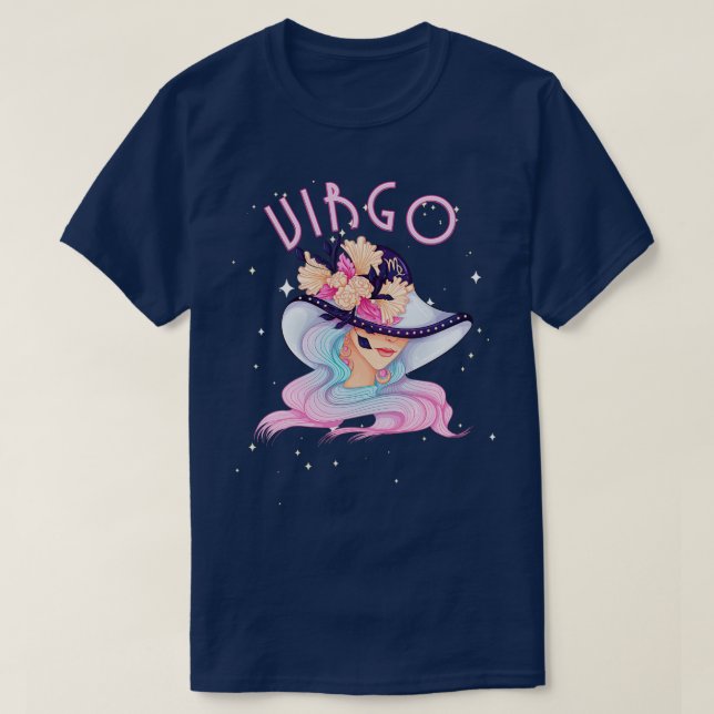Virgo Zodiac Horoskop Geburt Tarot Astrolo T-Shirt (Design vorne)