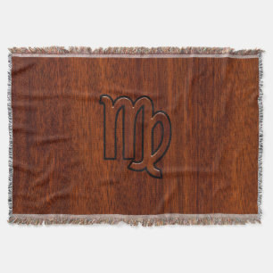 Virgo Zodiac in Mahogany wood style Decke