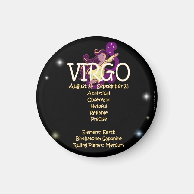 Virgo zodiac magnet (Vorne)