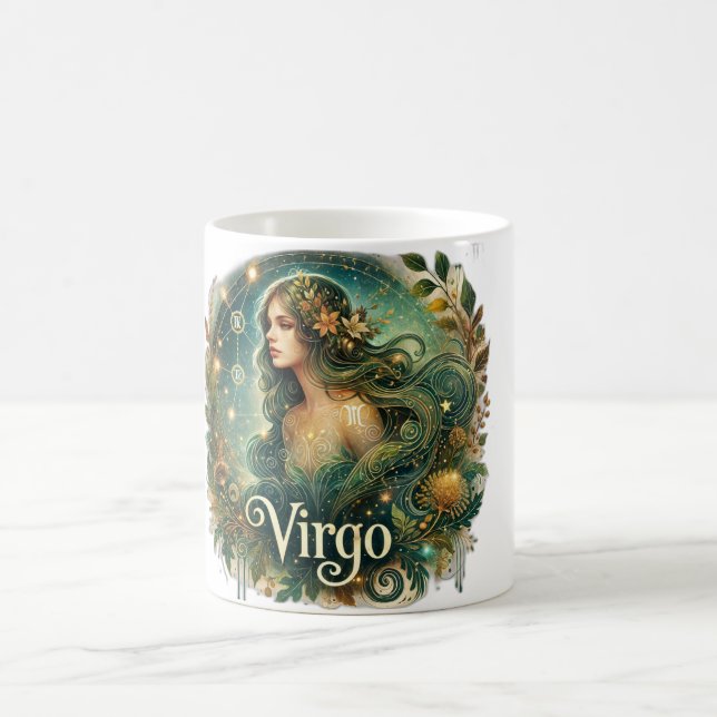 Virgo Zodiac Mug - ♍ de conception terre et mystiq (Centre)