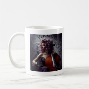 Virgo Zodiac Musician Cello Kaffeetasse