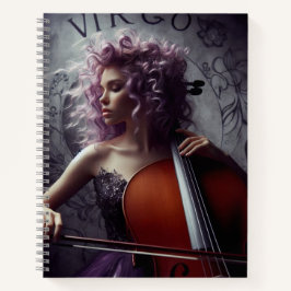Virgo Zodiac Musician Cello Notizbuch