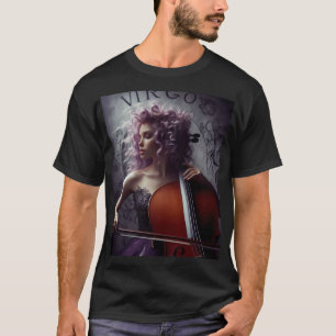 Virgo Zodiac Musician Cello T-Shirt